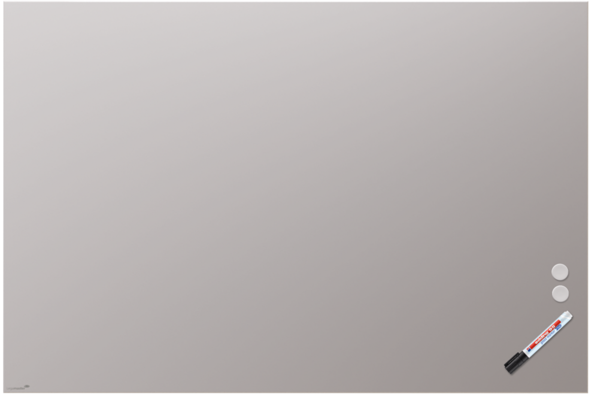 Glasbord Legamaster mat 100 x 150 cm Warm Grey (rechte hoek)
