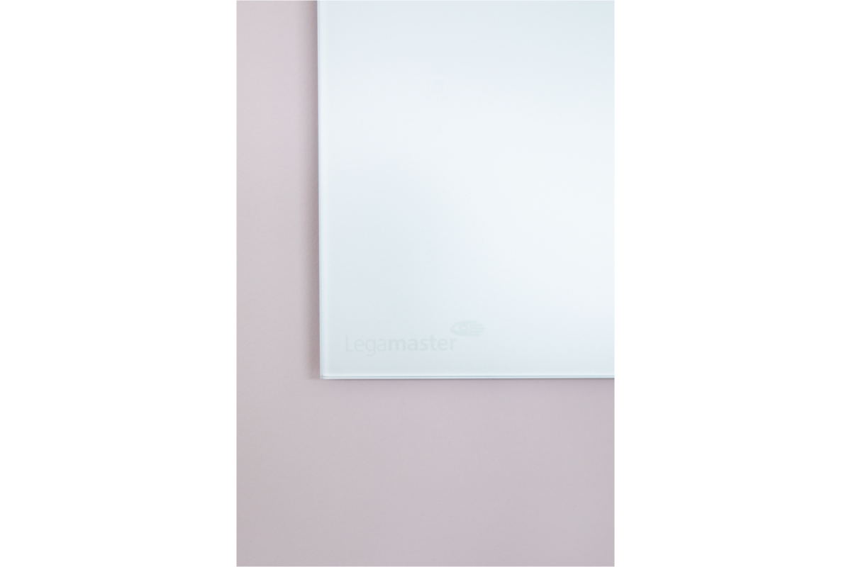 Glasbord Legamaster mat 100 x 200 cm Warm Grey (rechte hoek)