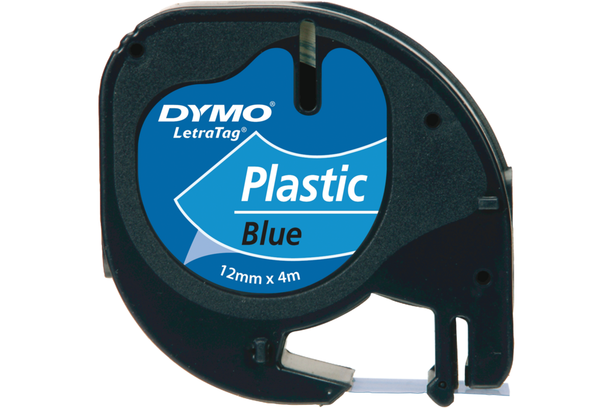 Lettertape plastic ultrablauw 12 mm, Dymo LetraTag