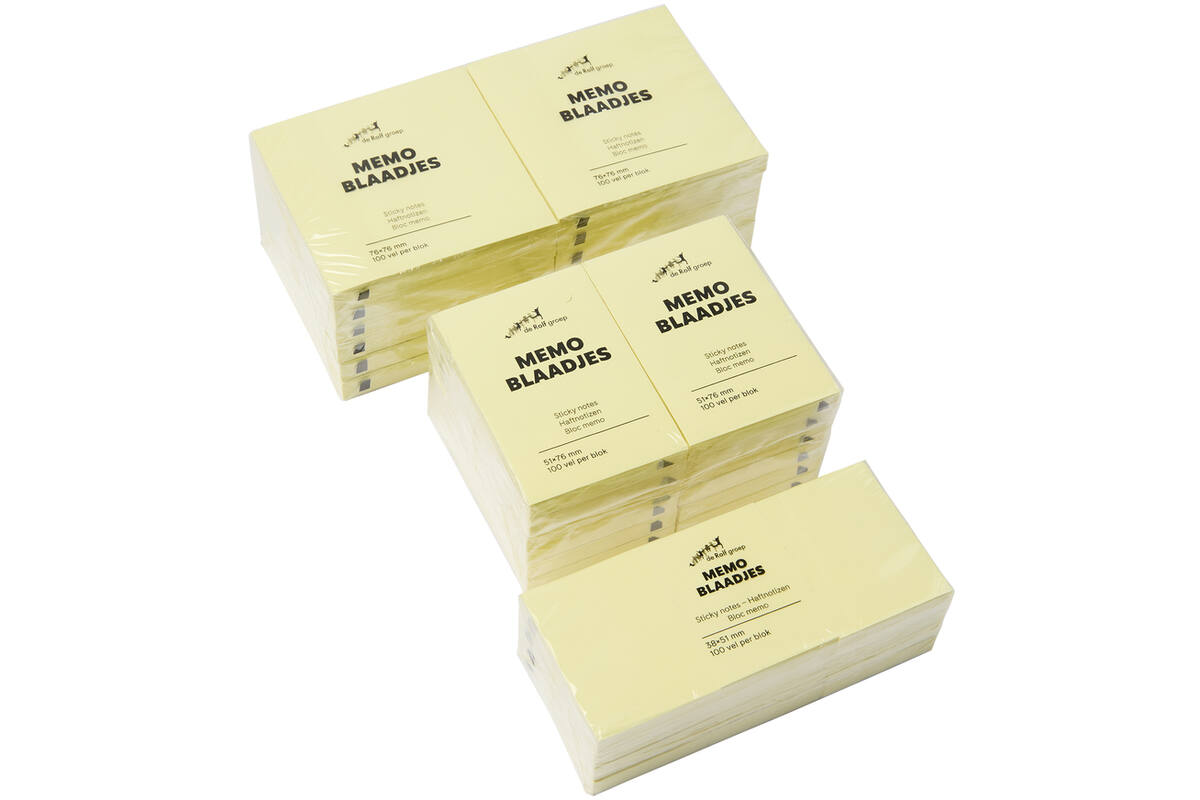 Memo notitieblaadjes 40 x 50 mm 12 stuks