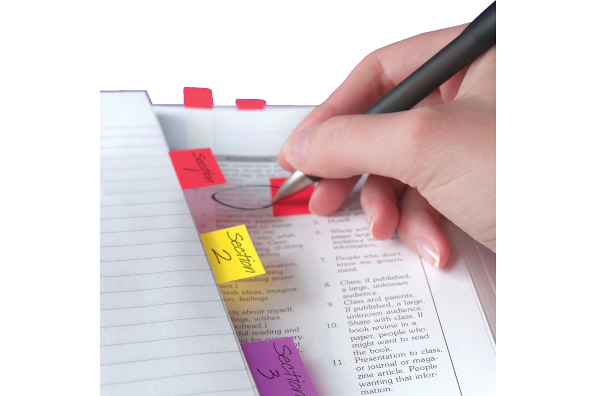 Indextabs tape-flags rood, 50 stuks