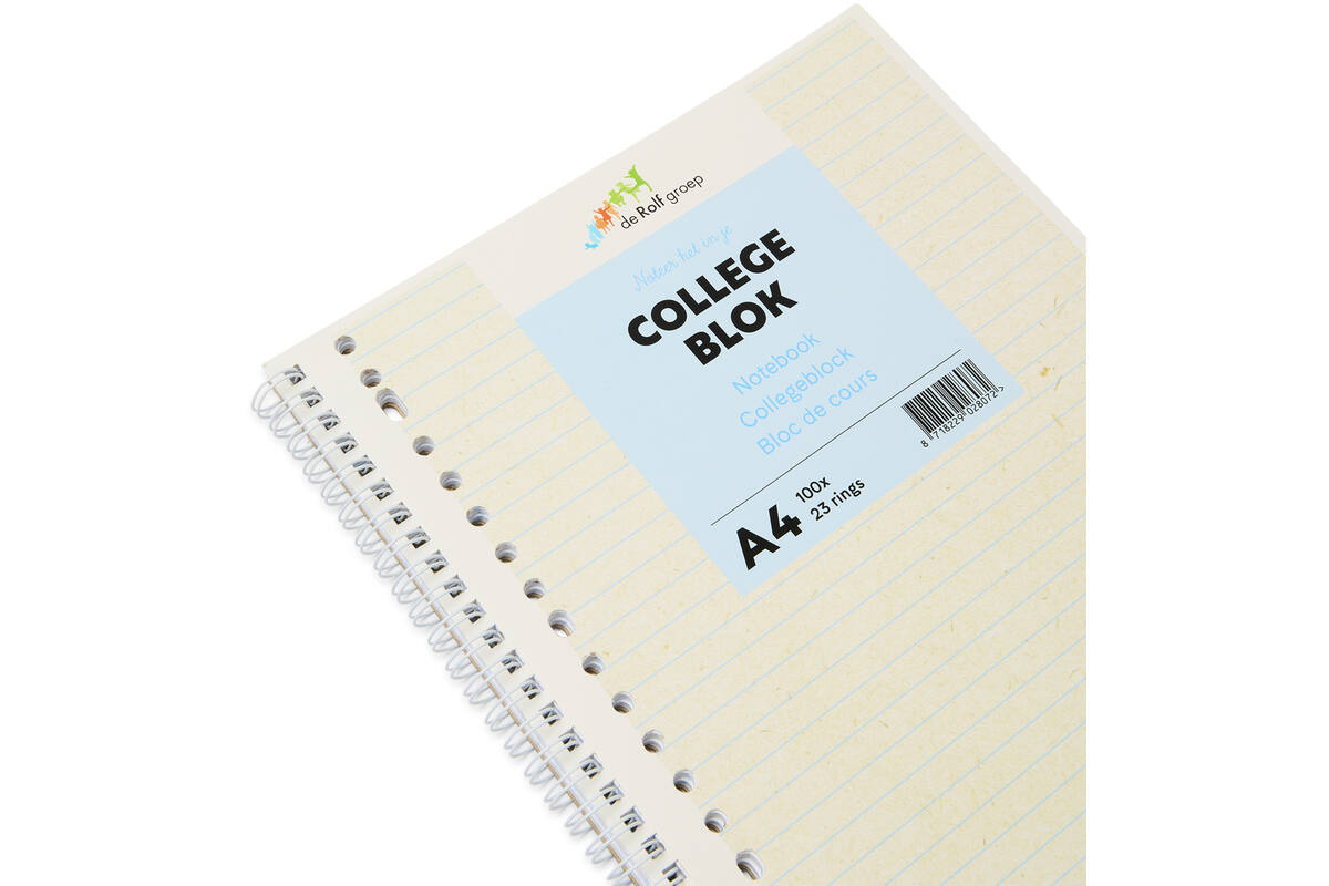 Collegeblok A4 | de Rolf groep | 23-rings, 100 vel