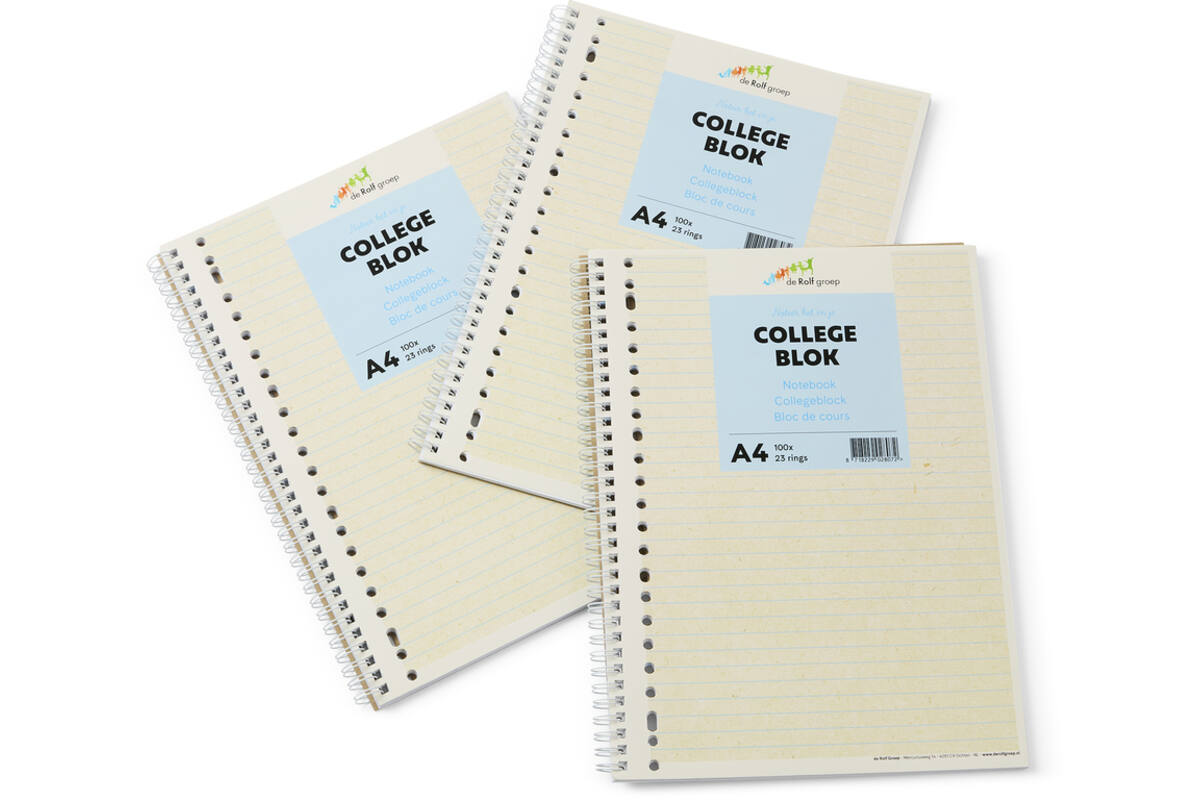 Collegeblok A4 | de Rolf groep | 23-rings, 100 vel