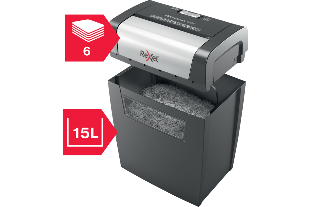 Papiervernietiger Rexel Momentum X406