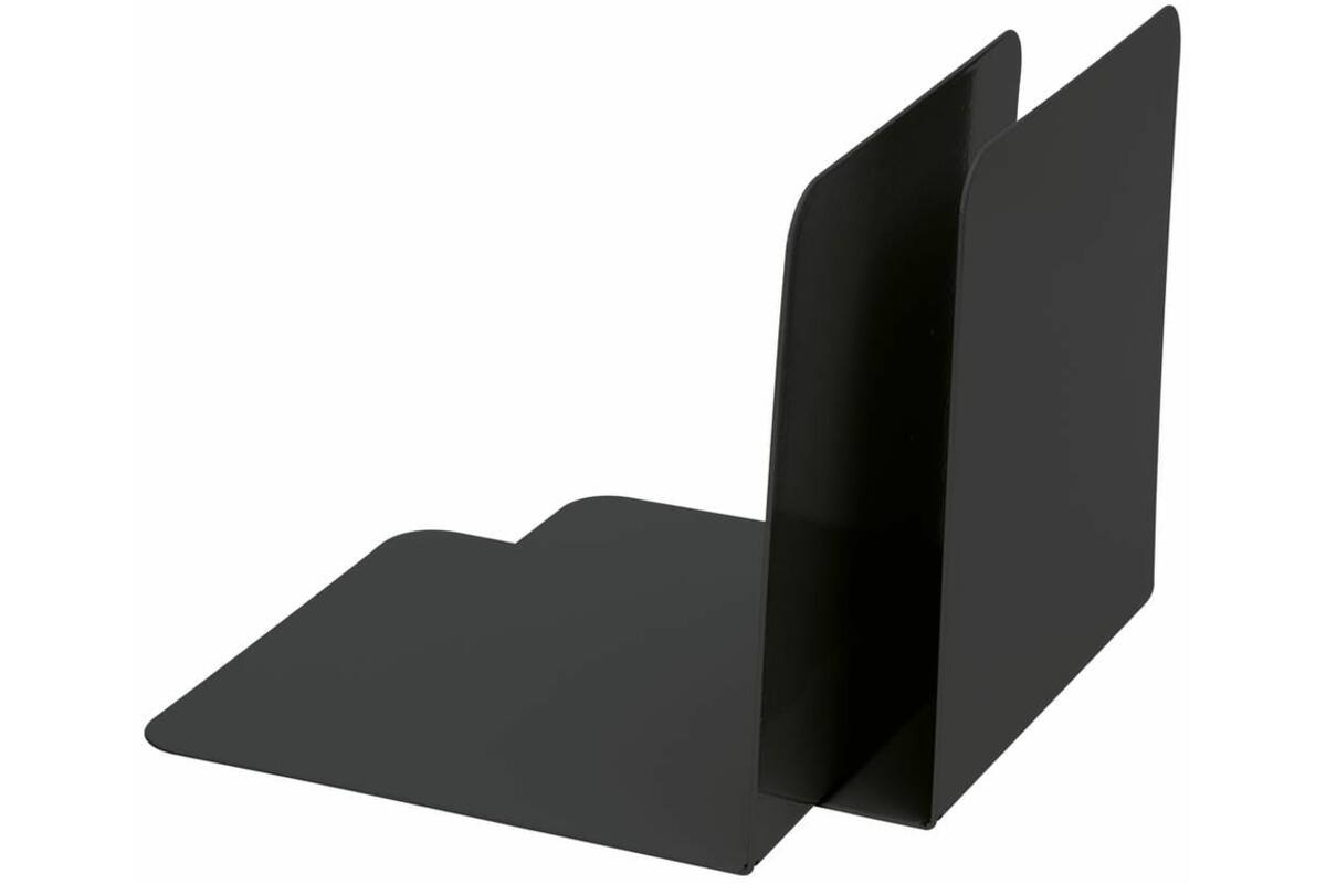Boekensteun metaal 90 x 140 x 140 mm zwart, per set