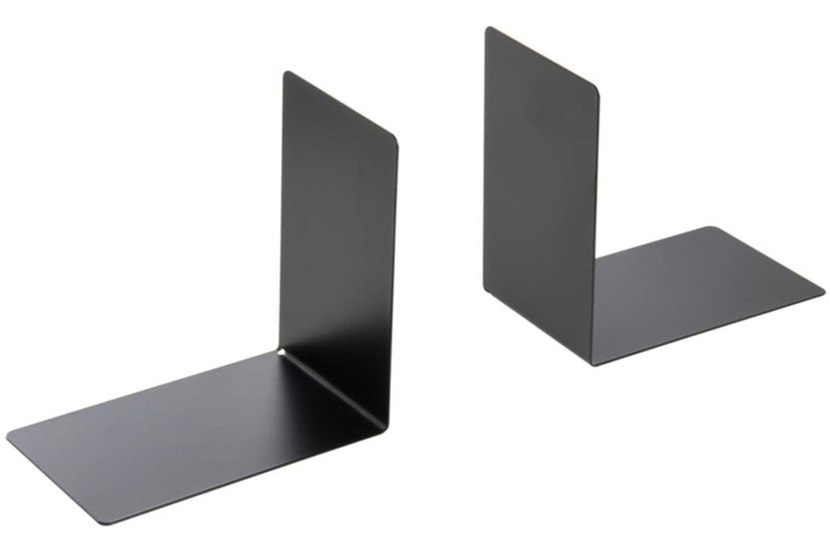 Boekensteun metaal 90 x 140 x 140 mm zwart, per set