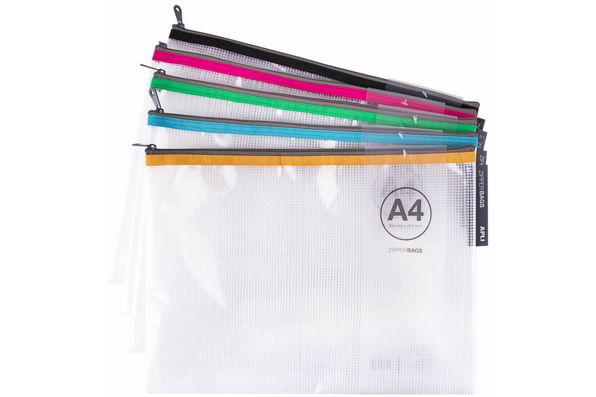 Zipperbag A4 assorti