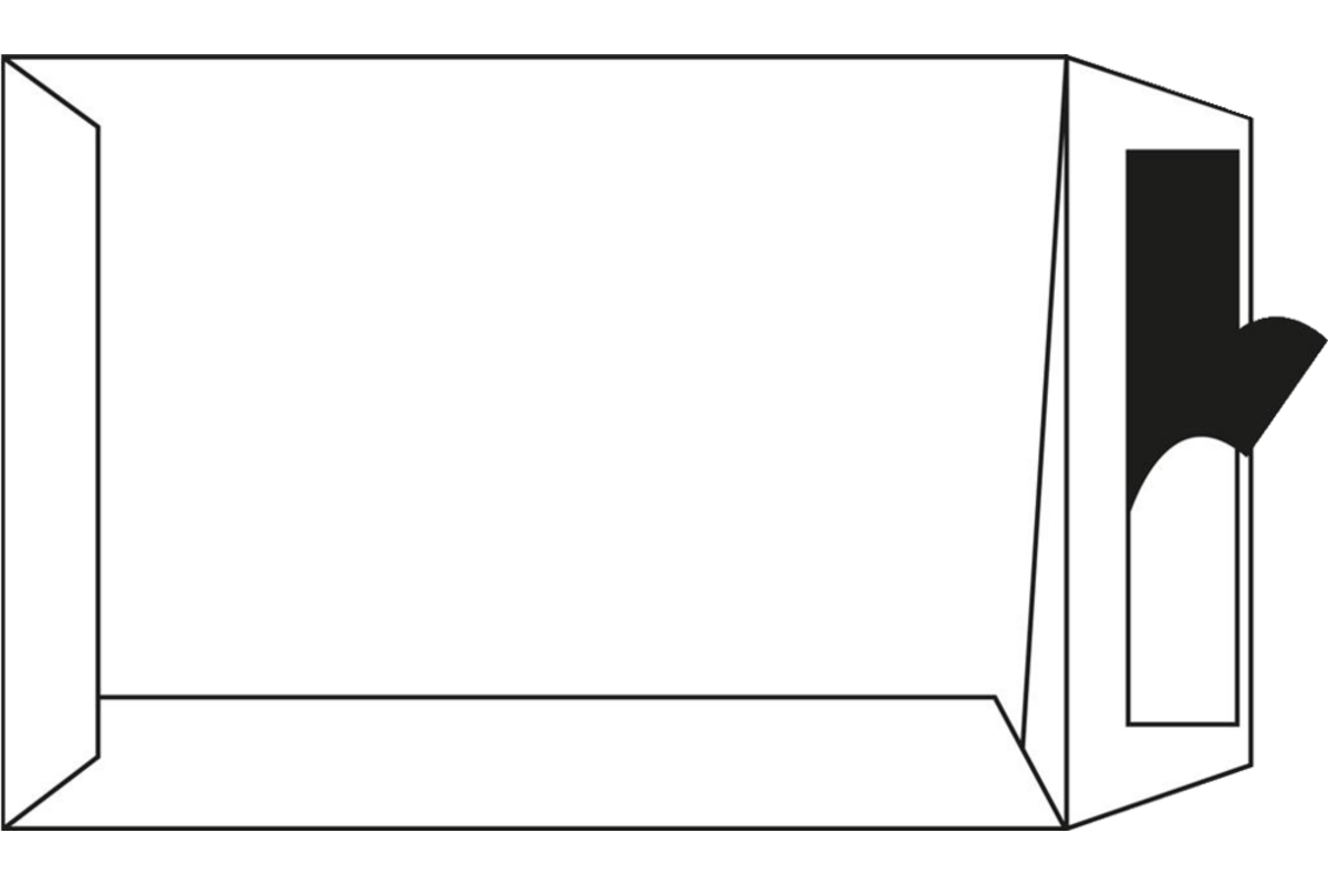 Akte enveloppen 230 x 350 mm, 100g/m² striplock, 250 stuks