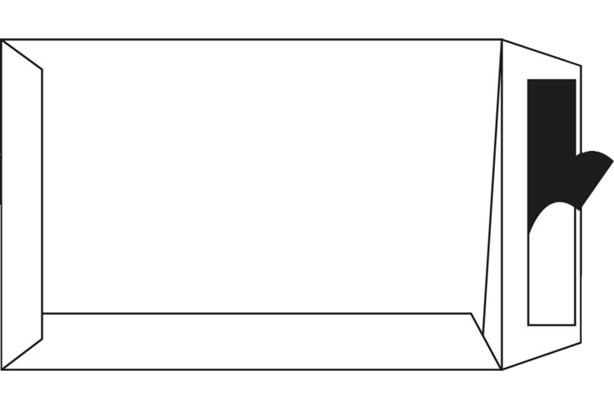 Akte enveloppen 160 x 240 mm, 100g/m² striplock, 250 stuks