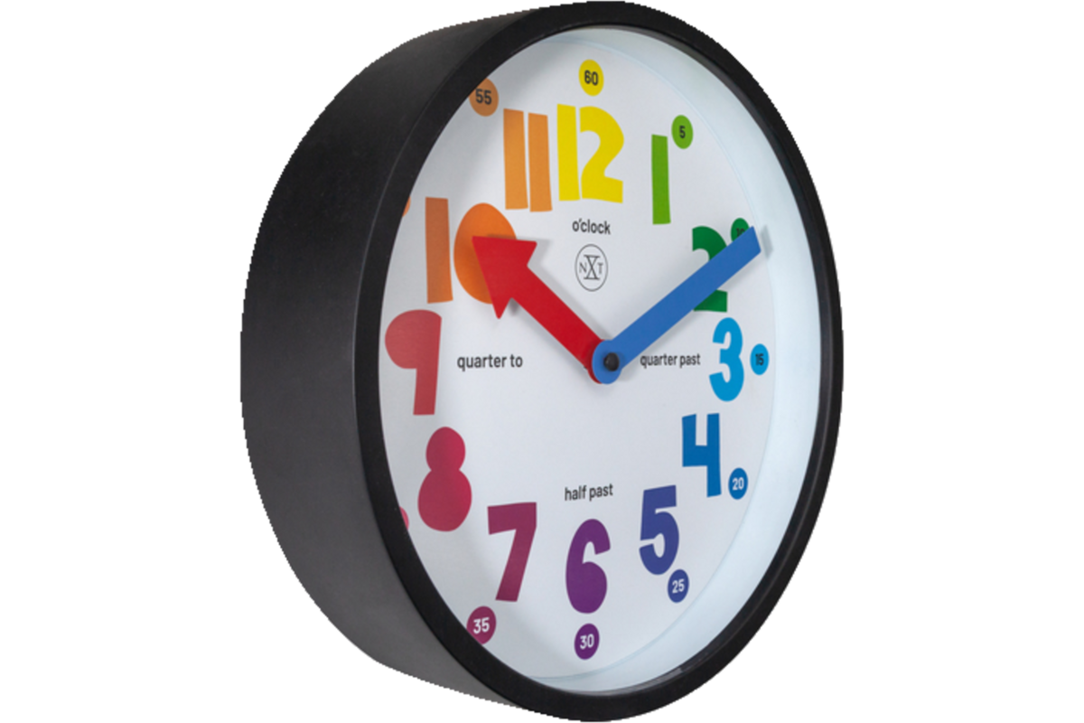 Wandklok nXt fun 30 cm kunststof zwart