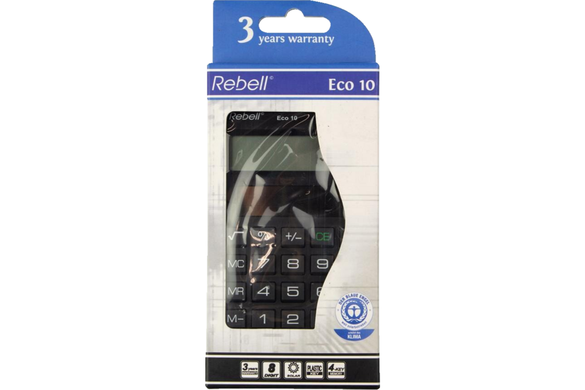 Rekenmachine Rebell eco 10 BX 8 cijfers