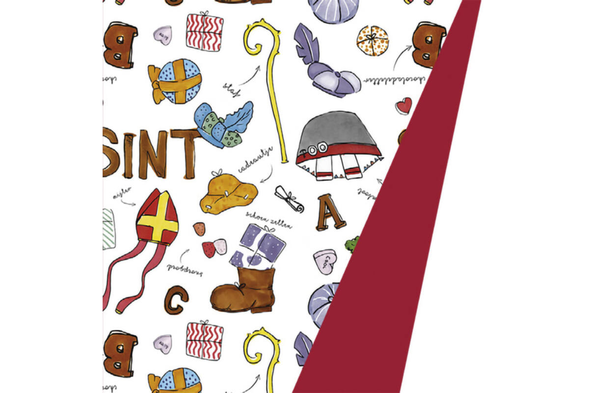 Cadeaupapier Sint assorti 70 x 200 cm