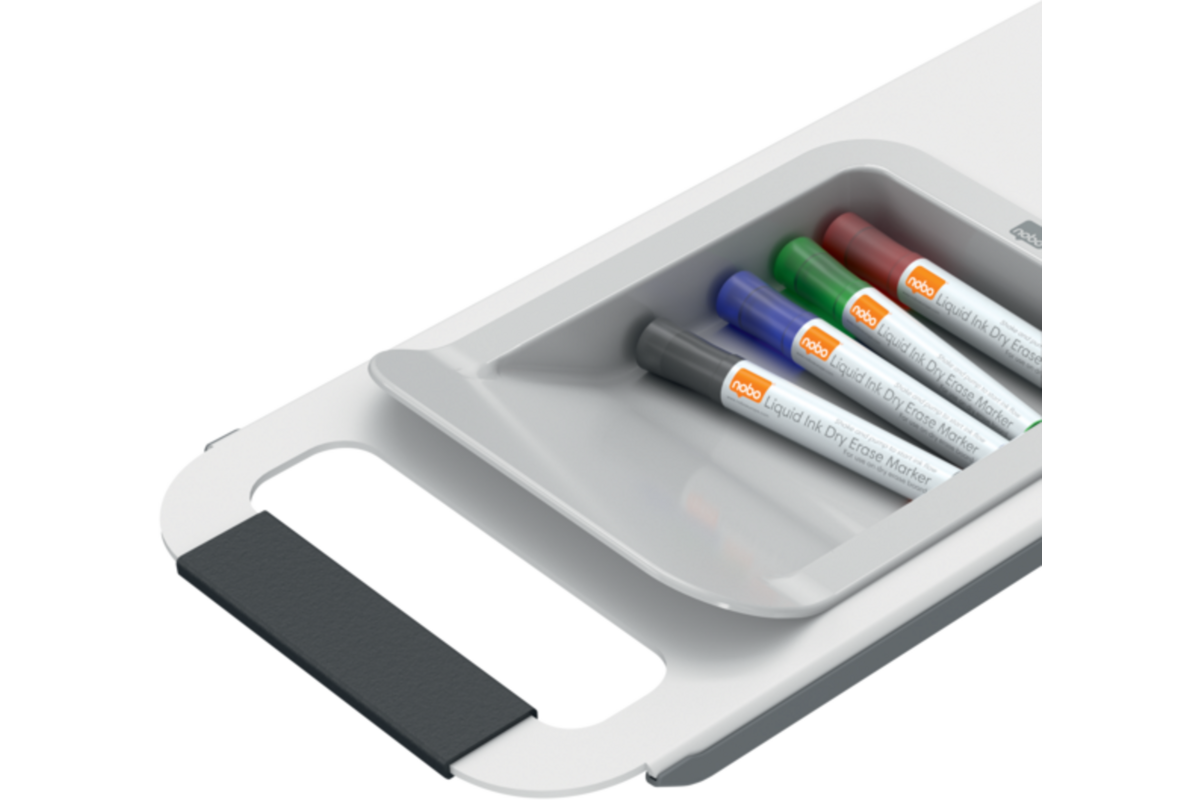 Whiteboard Nobo Move&Meet basis set afneembaar en draagbaar whiteboard grijs