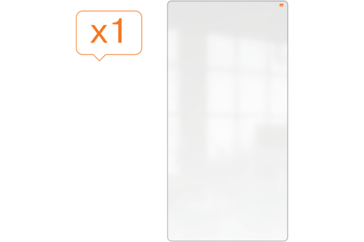 Whiteboard Nobo Move&Meet afneembaar en draagbaar 180x90cm grijs frame