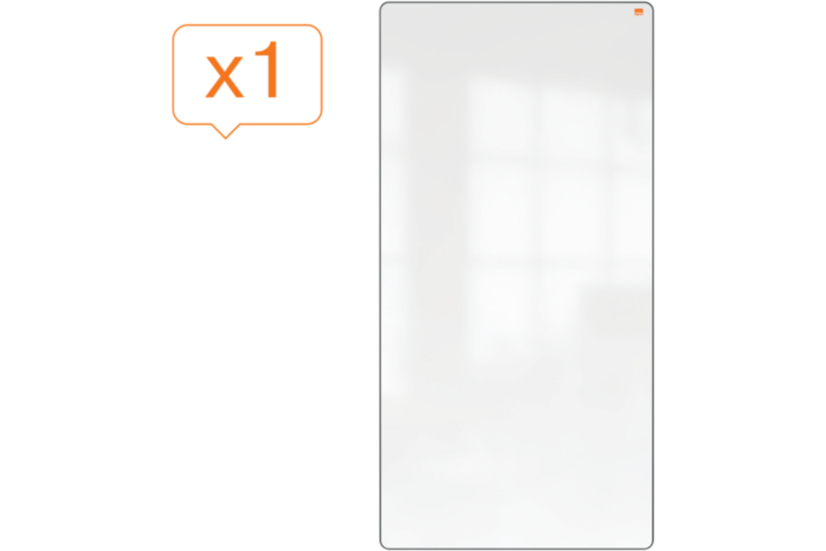 Whiteboard Nobo Move&Meet afneembaar en draagbaar 180x90cm zwart frame