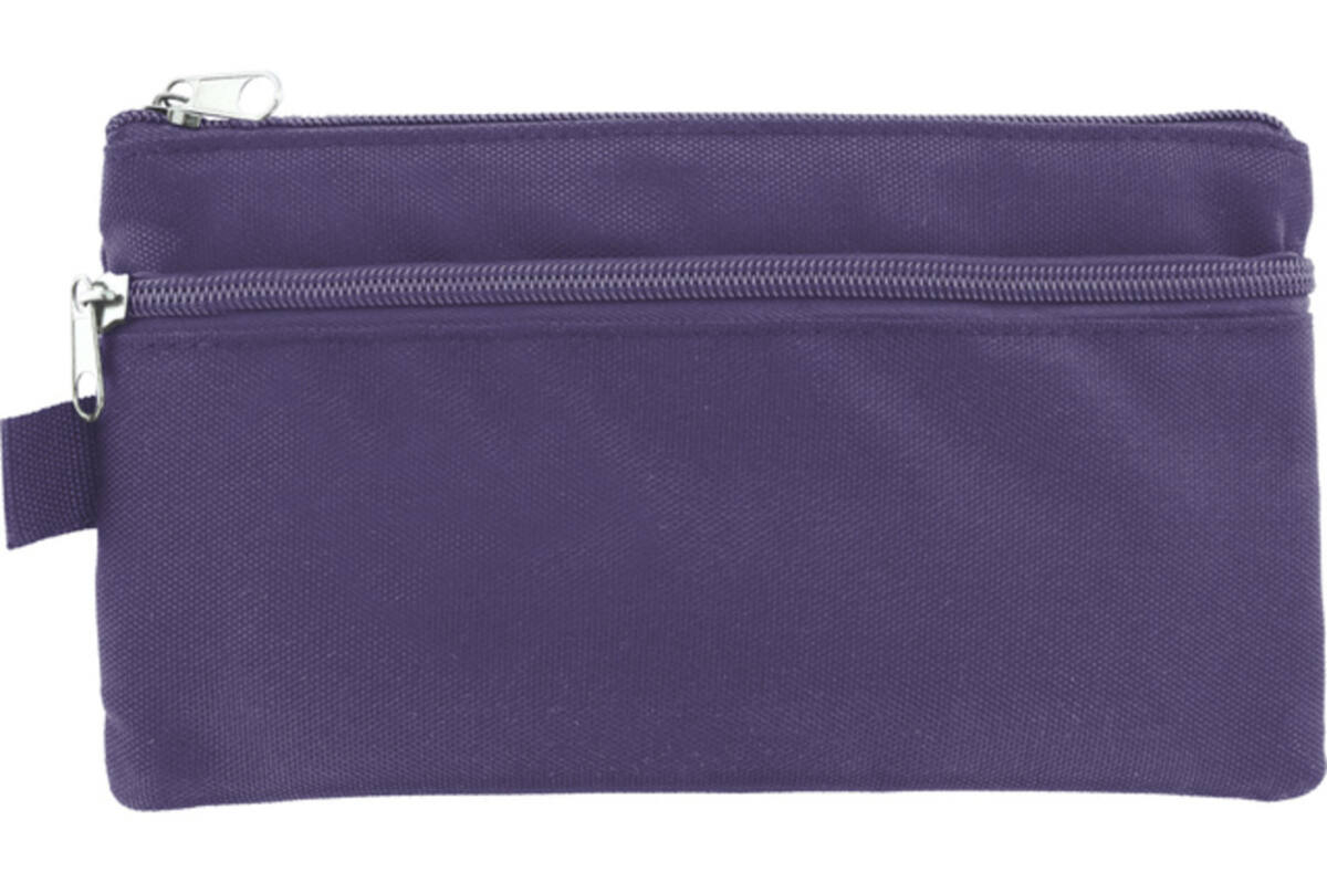 Schooletui plat 21 x 11 cm paars