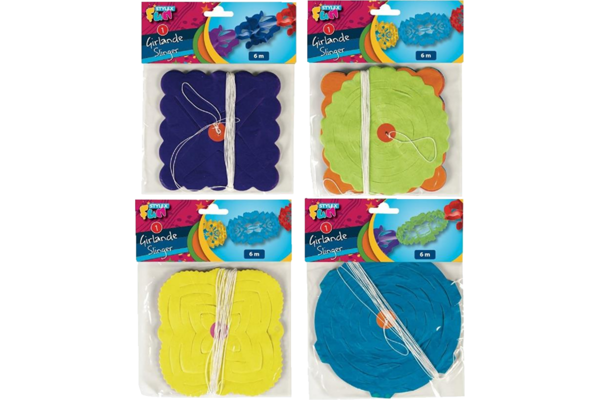 Slinger papier assorti, 6 meter