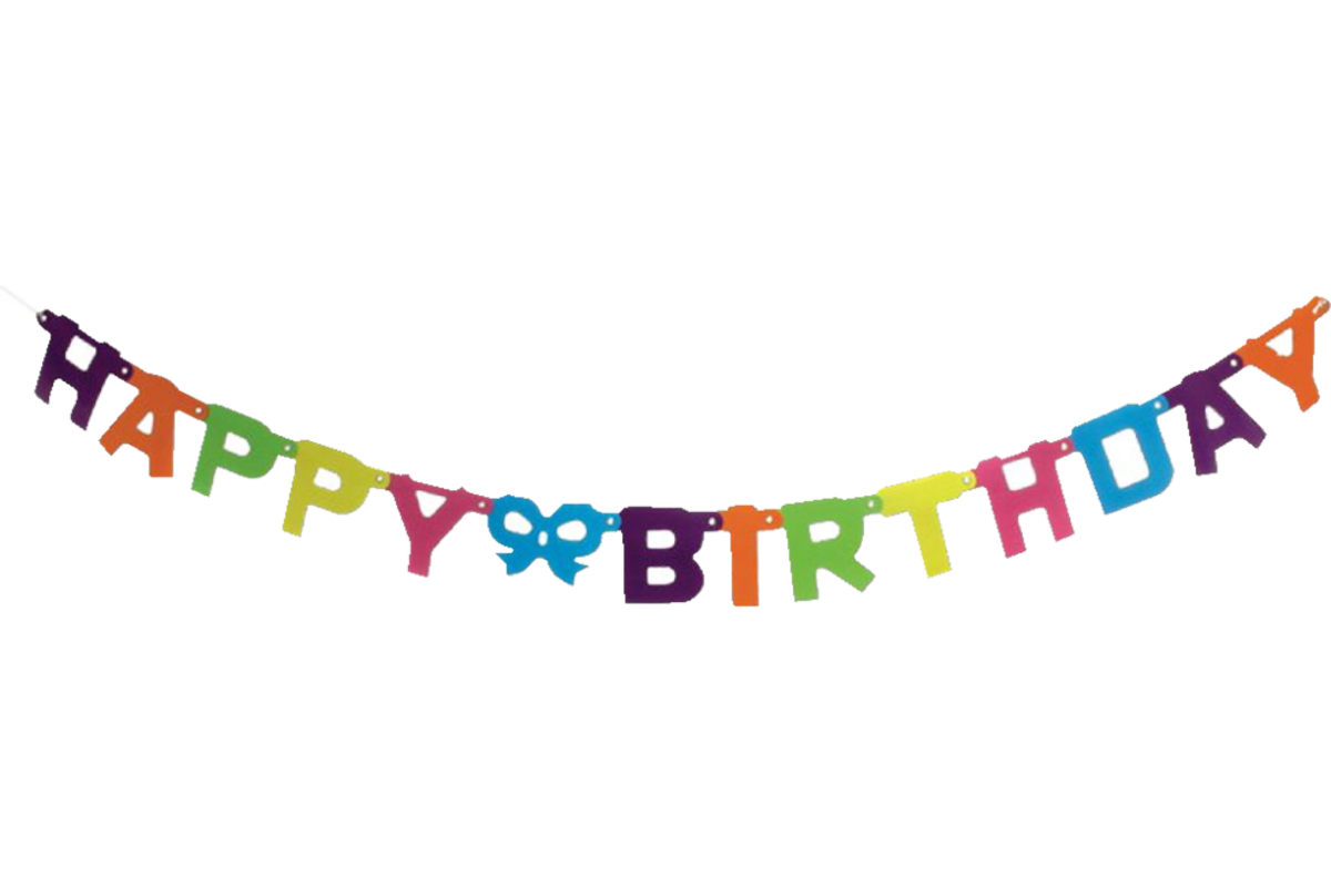 Slinger Happy Birthday, 1,5 meter