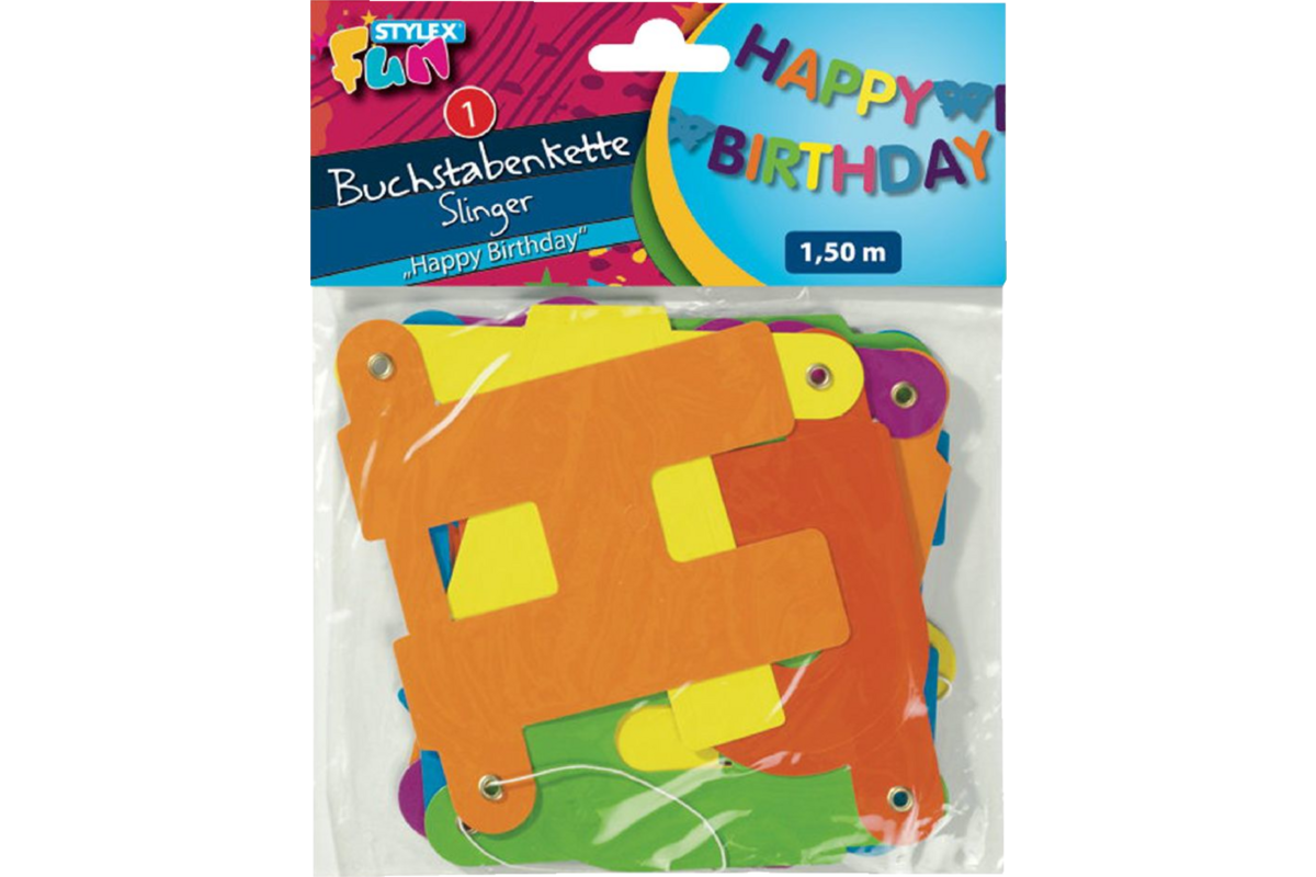 Slinger Happy Birthday, 1,5 meter