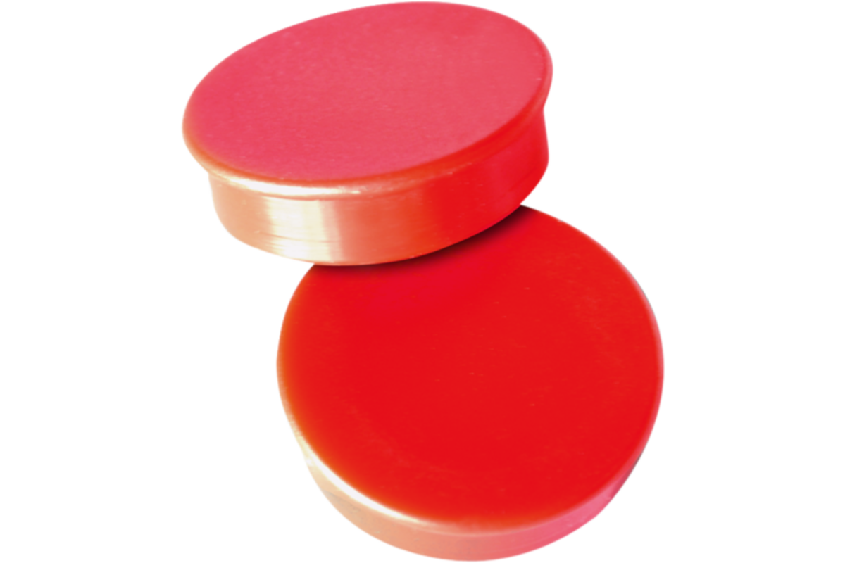 Magneet rood 20 mm rond, 10 stuks
