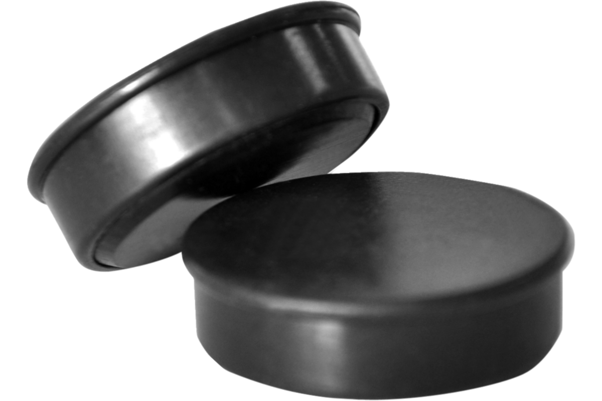 Magneet zwart 20 mm rond, 10 stuks