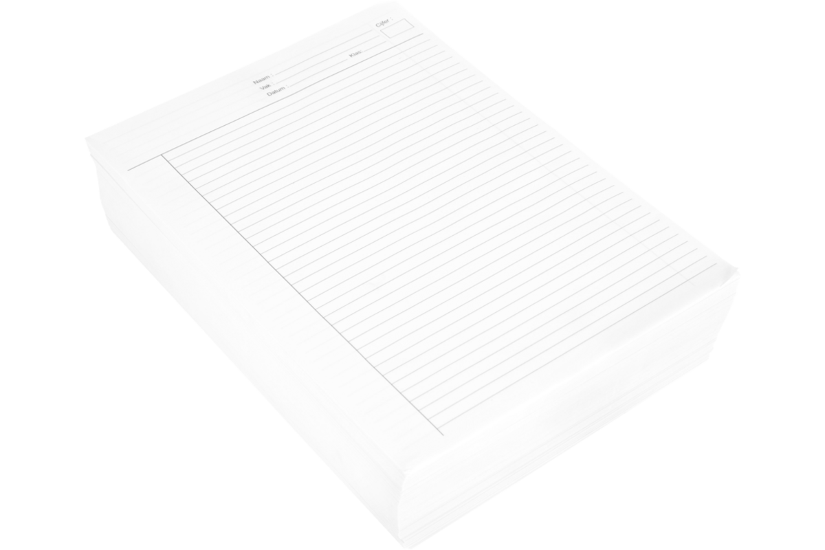 Proefwerkpapier A4, gelijnd, 1000 vel