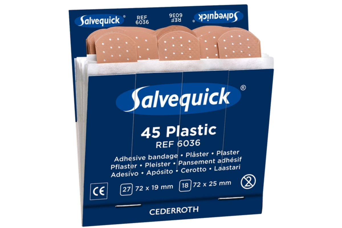 Pleisterautomaat navulling waterproof 6 x 45 stuks