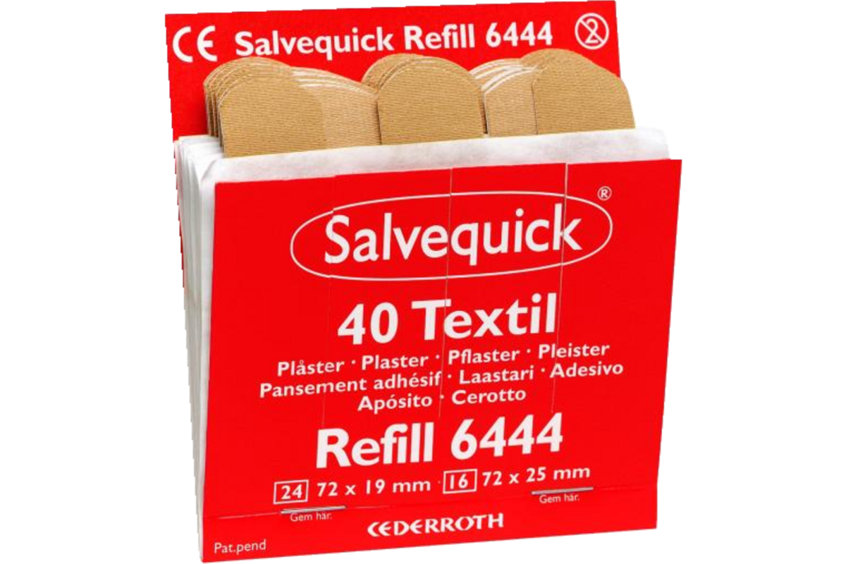 Pleisterautomaat navulling textiel 6 x 40 stuks