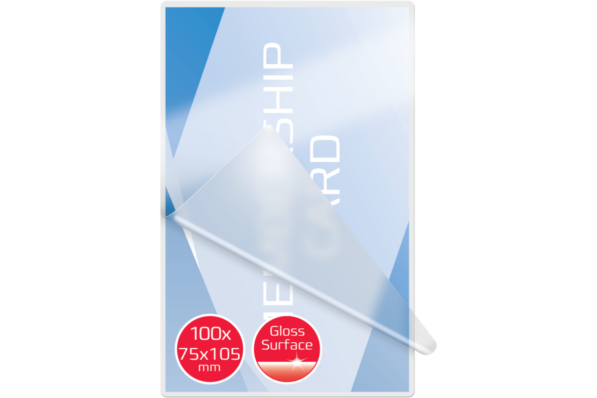 Lamineerhoes voor pasjes 75 x 105 mm 250 micron, 100 stuks