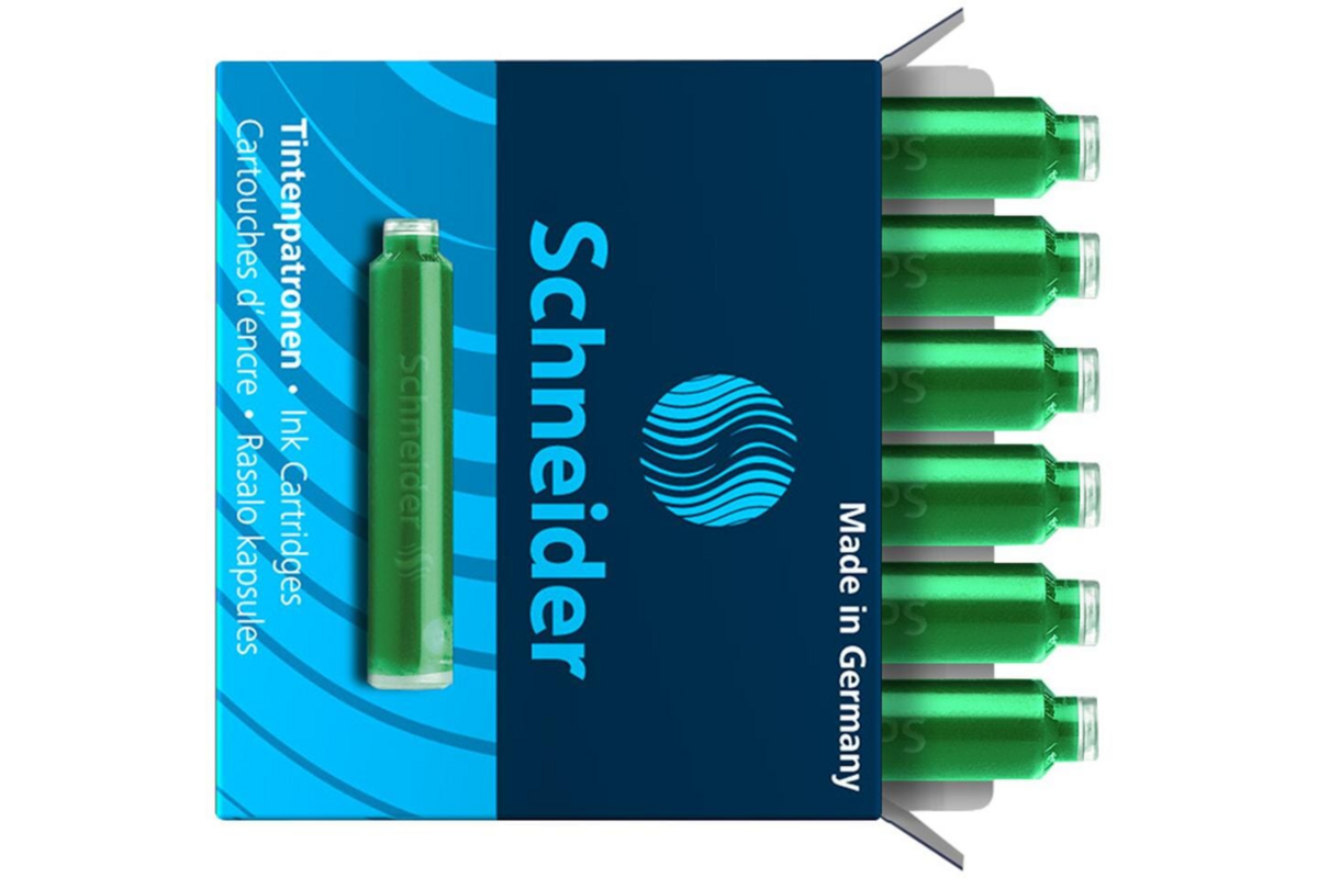 Inktpatronen Schneider groen, 6 stuks