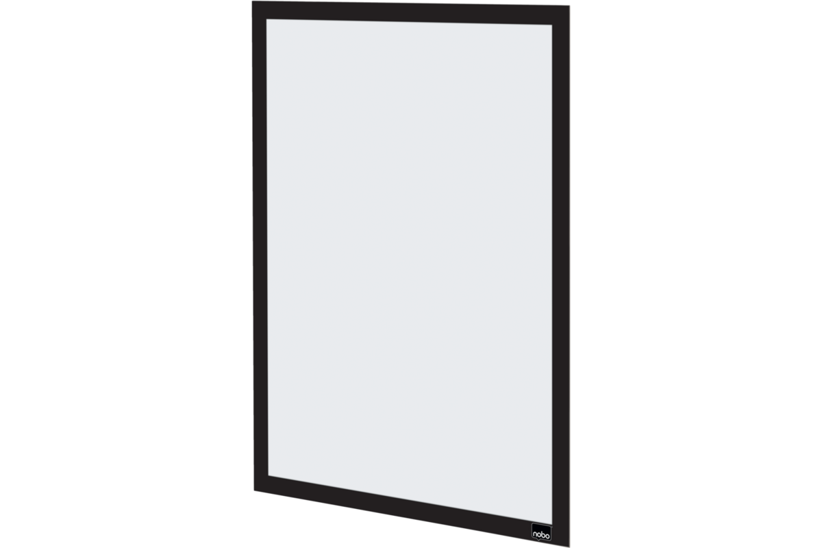 Posterframe Nobo Zelfklevende magnetische kader A3 zwart, set 2 stuks