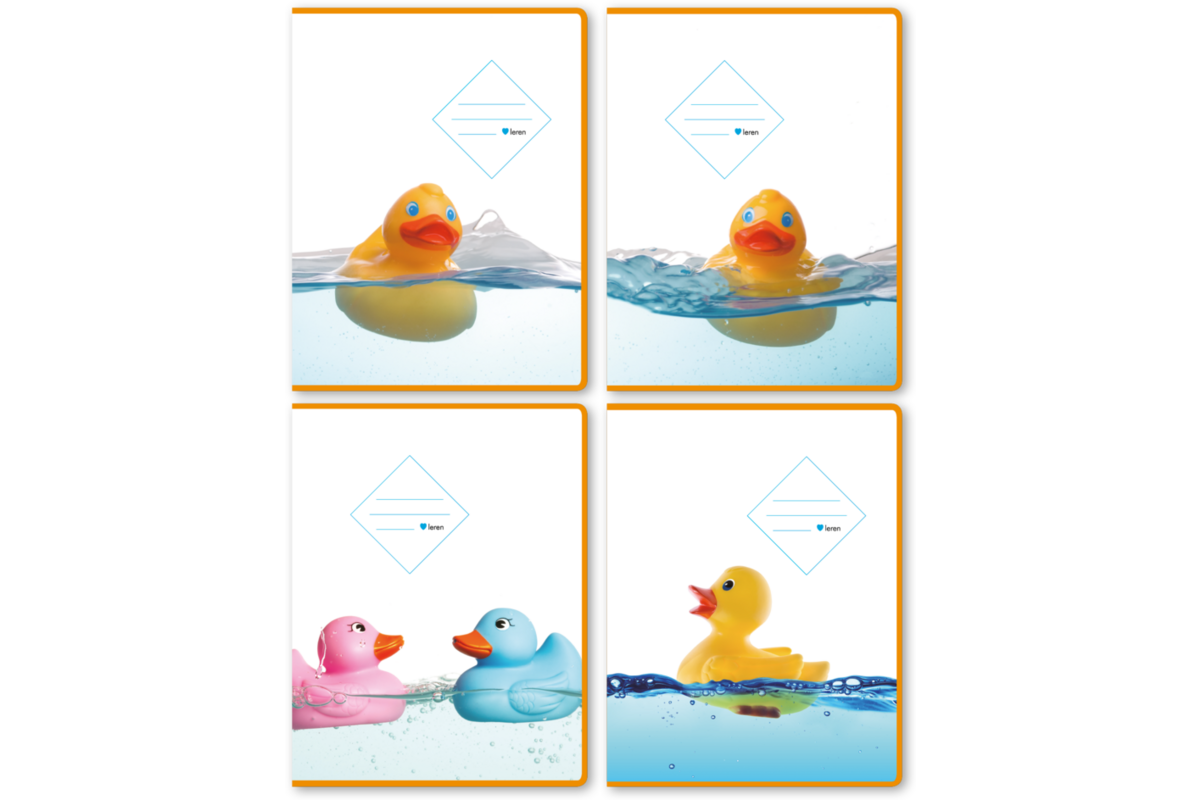 Schriften commerciaal 4x7,5 mm, badeendjes, 16,5 x 21 xm, 80 gr (25 stuks)