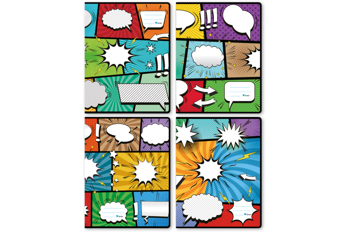 Schriften commerciaal 4x7,5 mm, textballon, 16,5 x 21 cm, 80 gr (25 stuks)