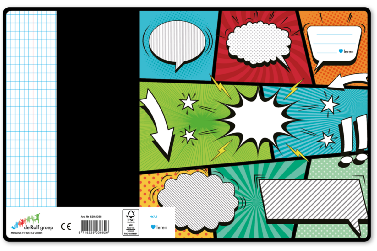 Schriften commerciaal 4x7,5 mm, textballon, 16,5 x 21 cm, 80 gr (25 stuks)