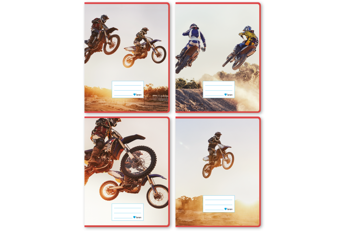 Schriften commerciaal 4x7,5 mm, motorcross, 16,5 x 21 cm (25 stuks)