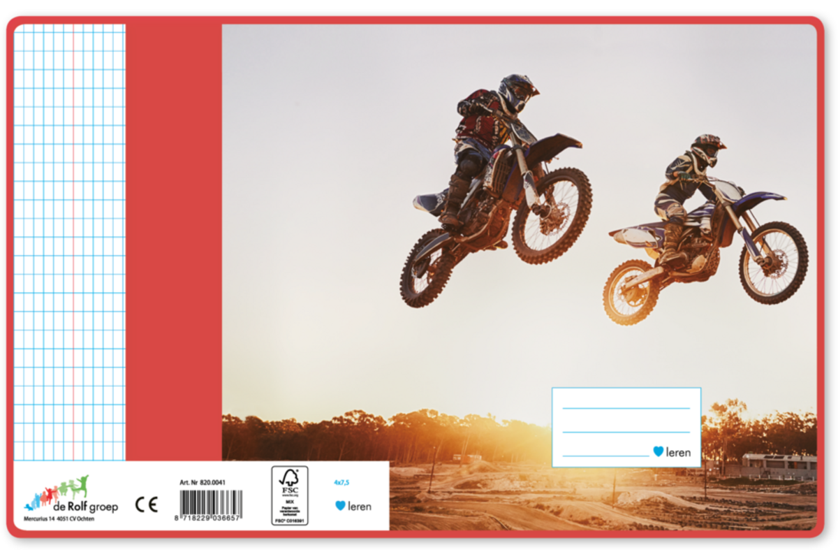 Schriften commerciaal 4x7,5 mm, motorcross, 16,5 x 21 cm (25 stuks)
