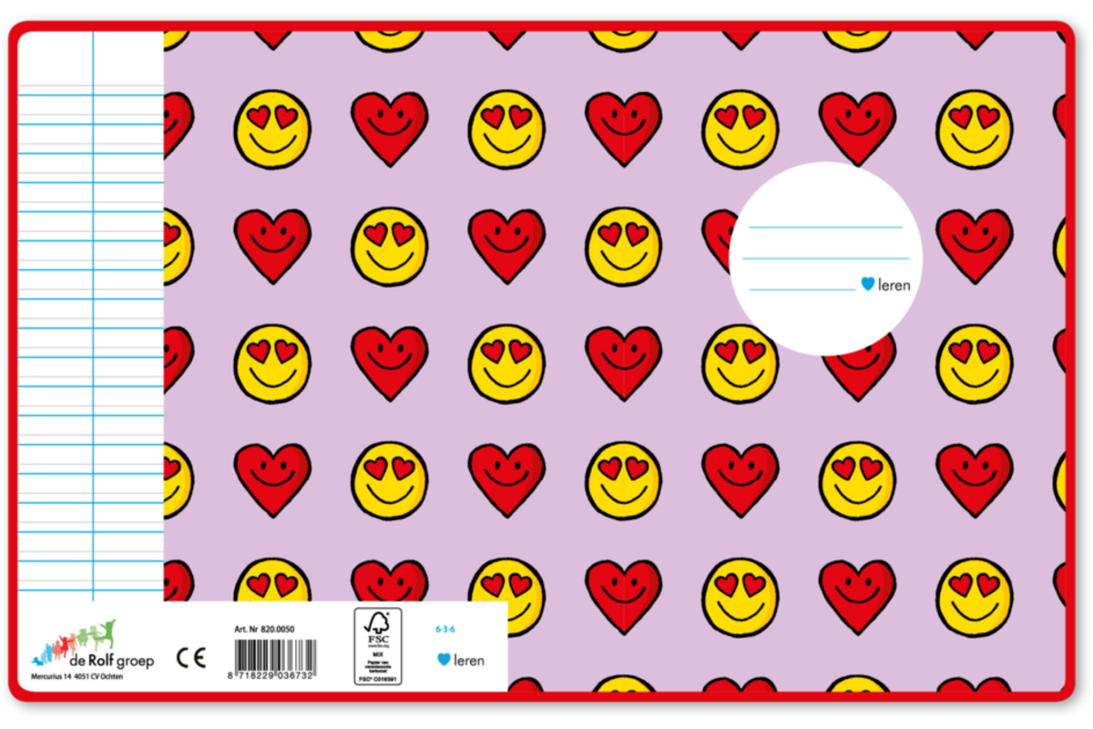 Schriften 6-3-6, smileys, 16,5 x 21 cm, 80 gr (25 stuks)