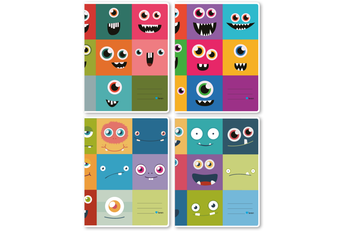 Schriften 9-6-9, monsters, 16,5 x 21 cm, 80 gr (25 stuks)