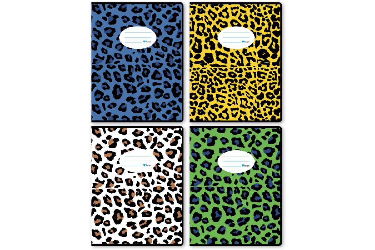 Schriften blanco, dieren patroon, 16,5 x 21 cm, 80 gr (25 stuks)