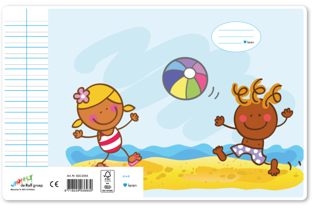 Schriften midicahiers 6-4-6, zon, zee en strand, 13,8 x 18 cm, 80 gr (25 stuks)