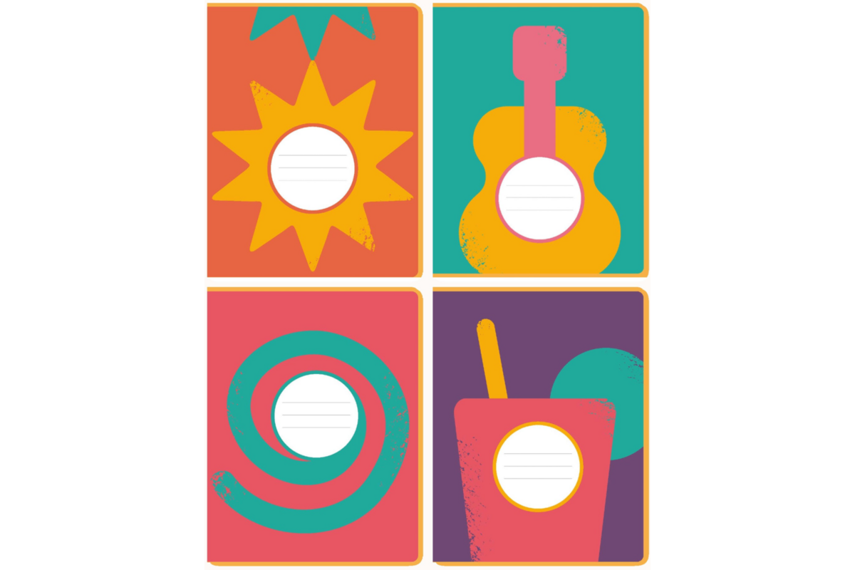 Schriften commerciaal 4x7,5 mm, festival, 16,5 x 21 cm, 80 gr (25 stuks)