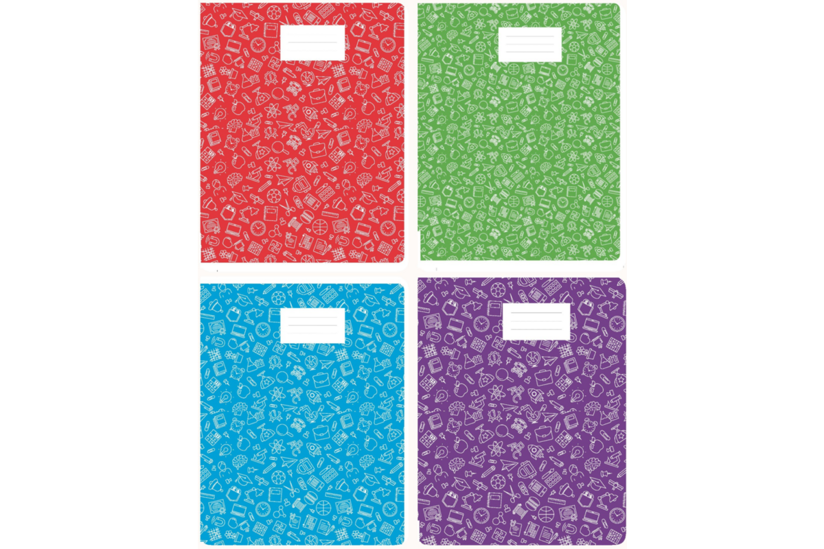Schriften ruit 10x10 mm, back to school, 21 x 29,7 cm (A4), 80 gr (25 stuks)