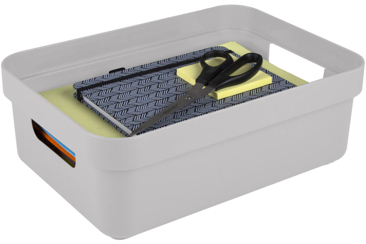 Opbergbox Sigma lichtgrijs 350 x 246 x122 mm, 9 liter