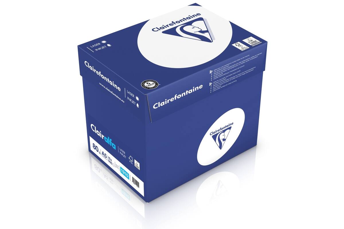 Kopieerpapier A5 Clairalfa 500 vel, 80 grs.
