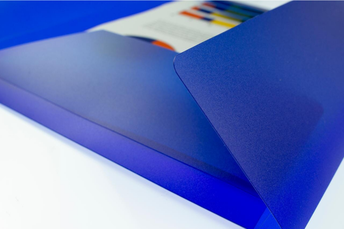 Elastomap A4 PP transparant blauw