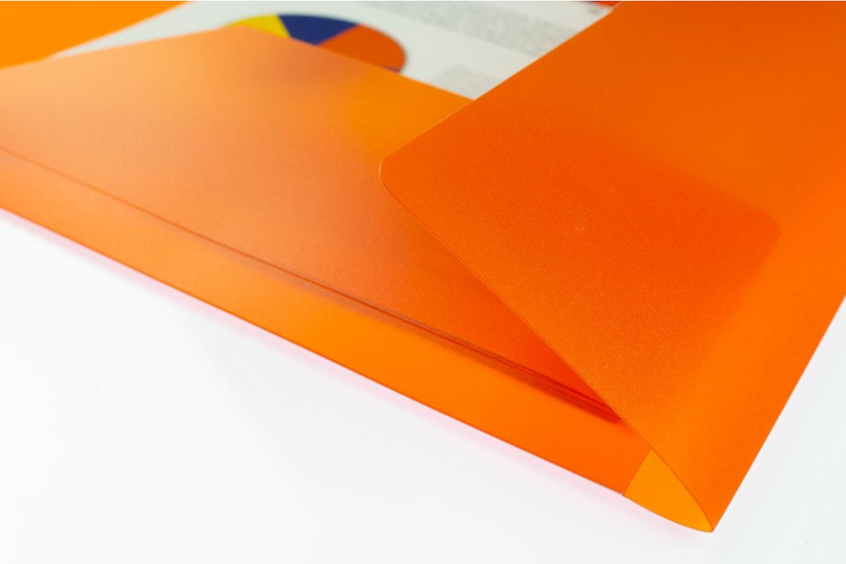 Elastomap A4 PP transparant oranje