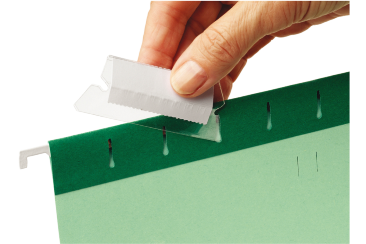 Steekruiter transparant 5 cm breed voor Esselte, 25 stuks