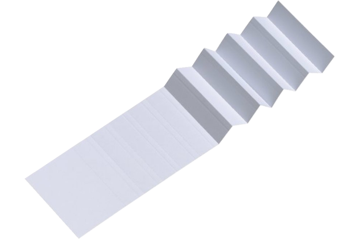 Ruiterstrook 5 cm wit, 10 vel a 10 stroken voor Esselte