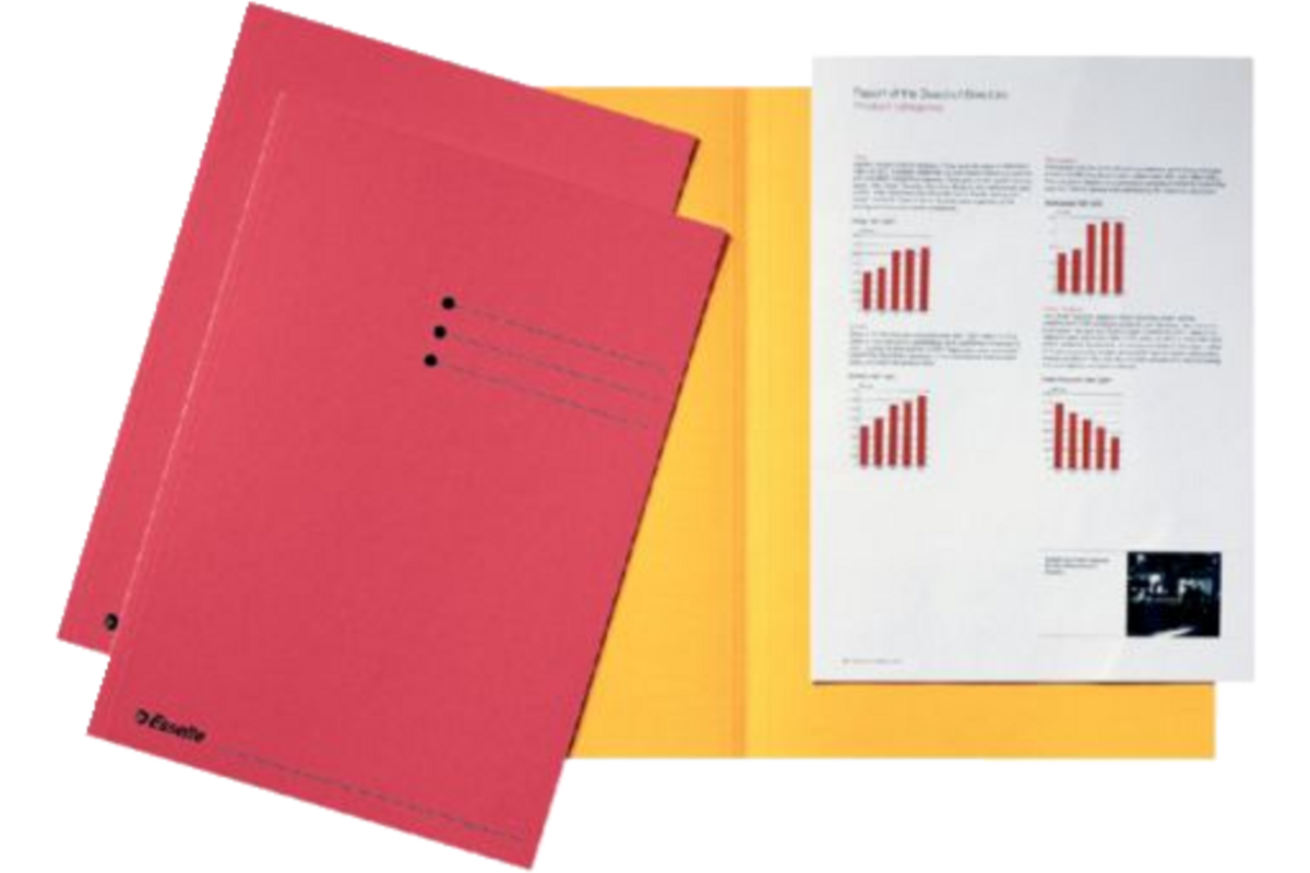 Binnenmap Esselte A4 rood, karton 180 grs.