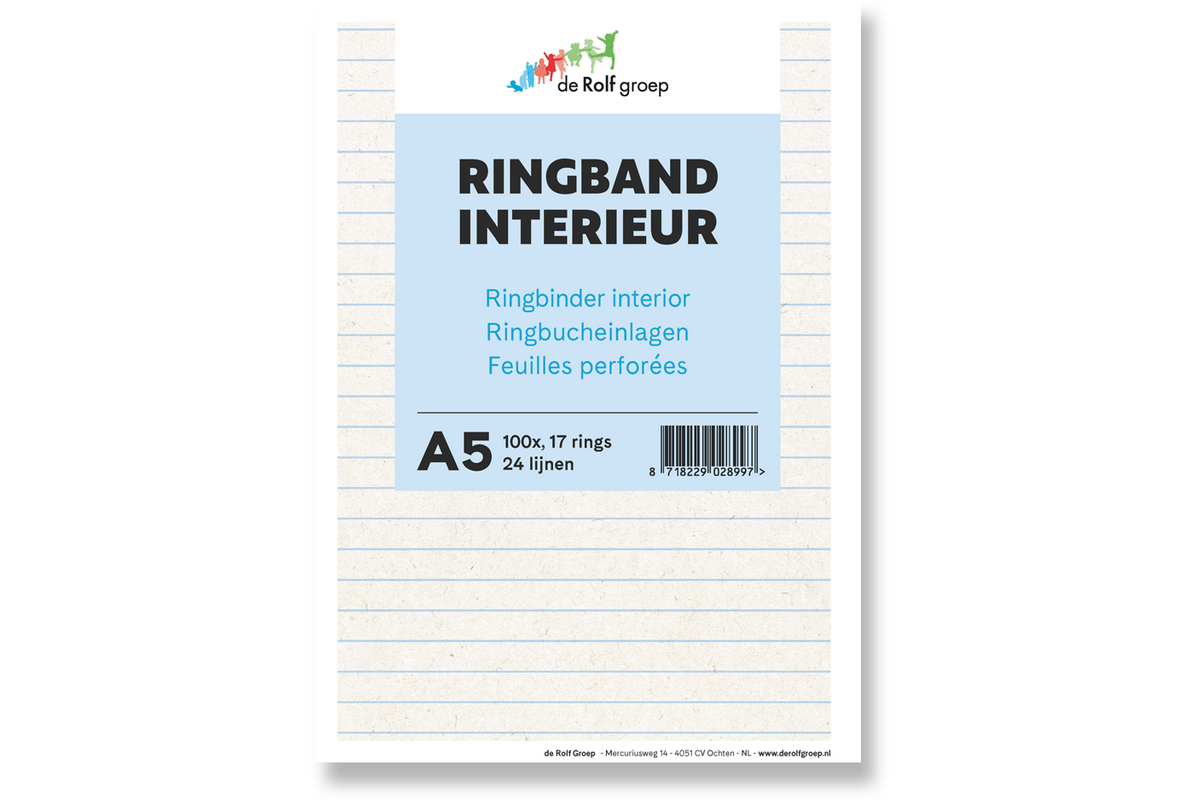 Ringbandvulling A5 17-rings, 100 vel